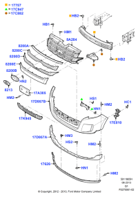 CT4Z8A284BA-REINF ASSY-RAD CORE UPR