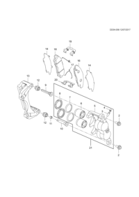 22972580-Kit, front disc brake plate repair (ACDELCO #171-1193)