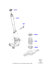 DB5Z18125E-SHOCK ABSORBER FRONT LH/L538