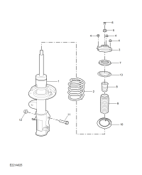 10255494-Insulator cap, fr. shock absorber
