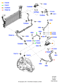 CT4Z7A030A-PIPE-EGR COOLER *