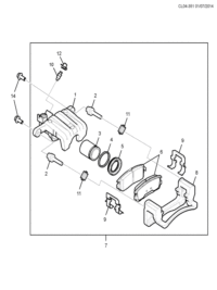 42475949-Kit, rear disc brake plate repair (labeled with LE1C) (incl. 6, 8-10, 12)