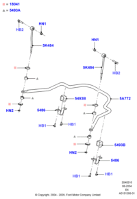 D8TZ5493A-BUSH STABILIZER BAR