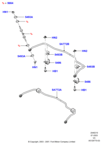 6W1Z5493C-BUSH STABILIZER BAR
