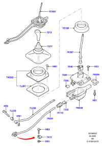 5N1R7217AA-Knob-shift lever/black shift insert