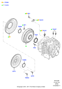 AM7M5R7288AA-GASKET,W.PUMP INLET