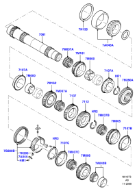 977T7A043AA-Bearing assy-output shaft/66mm dia