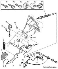 214308-Spacer, clutch pedal