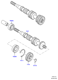 8U3R7017BB-INPUT SHAFT