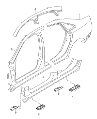4F0802847-Mounting point, automobile jack