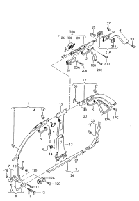 4B5867234AC28Y-Trim, a pillar car type for leading air pillow twist (beige)