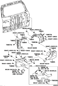 768130R901-Garnish sub-assy
