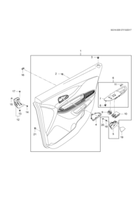 95248751-Garnish assy-fr dr (incl. 2-6, 9-10, 21)