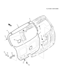 20893690-Finisher, tailgate (incl. 2) (ti silver)