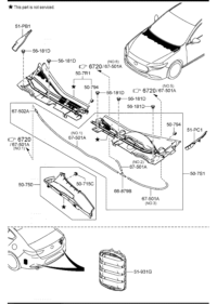 BELG507S0B-Grille (l), cowl