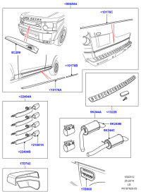 LR006873-GRILLE ASSY-REAR COOLER,OUTLET