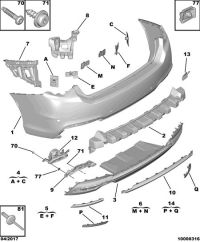 YL00157180-BAR, REAR BUMPER