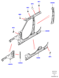 LR037727-REINF ASSY-RAD CORE UPR