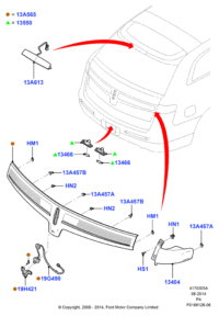 AE9Z13A565C-ORNAMENT ASSY L