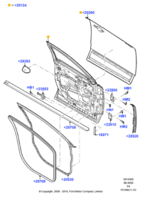 8A5Z5422801A-HINGE ASSY-FR DR UPR LH