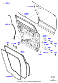 8A5Z5426800A-HINGE ASSY-FR DR UPR LH