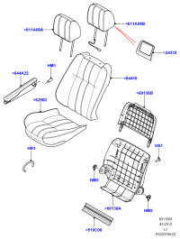 HDA500060NUG-ARM REST ASSY-CONSOLE