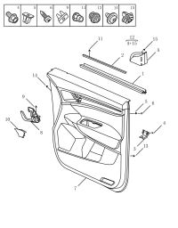 6047025200-WEATHERSTRIP, FRONT DOOR GLASS, INNER LH