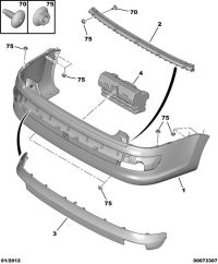 7416K5-BRACE-REAR BUMPER