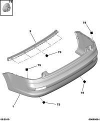 7410JF-BAR, REAR BUMPER