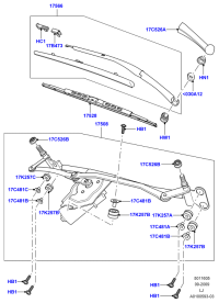 DKB000160PMD-Shaft assy-arm & pivot