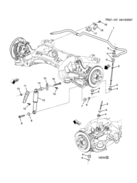 15896941-BAR, STABILIZER, REAR