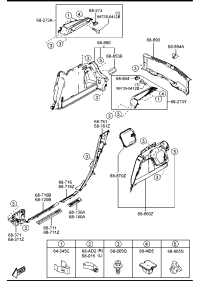 BFF96884Z02-TRIM(R),TRUNK SIDE-U