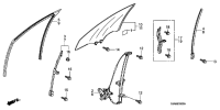 73350SJAA02-GLASS ASSY DR F SLH