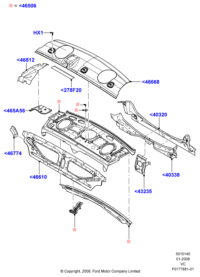 6W1Z5440338A-REINF ASSY-RAD CORE UPR