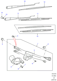 VUB500900-BLADE ASSY - WIPER LHD