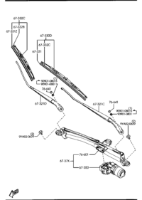 BN8G67321B-ARM,WIPER - DRIVER SIDE