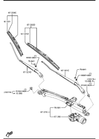 BN8F67321F-ARM,WIPER - DRIVER SIDE