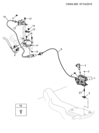 5475724-Cable, a/t select (console shift end)