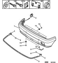 95658538-BAR, REAR BUMPER