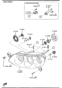BR0A510K0D-UNIT(R),HEAD LAMP