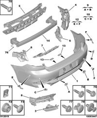 YL01240080-BRACE-REAR BUMPER