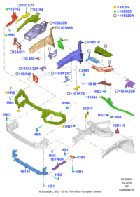 CJ5Z8A284A-REINF ASSY-RAD CORE UPR