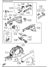 BS1A56130B-LINER, FRONT FENDER, RH