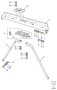 SH106301L-BOLTRR SUSP STABILIZER