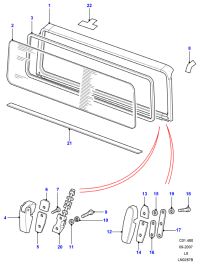 LR055345-GASKET,W.PUMP INLET