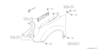 57110XA04A9W-PANEL, FR FENDER, RH
