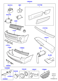 LR006305-GRILLE ASSY-REAR COOLER,OUTLET
