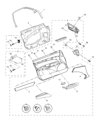 10003480-Bracket, r. fr. door inside handle