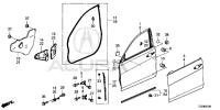 67410TZ3A03ZZ-HINGE(R),DOOR-UPPER