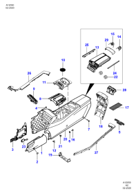 JS1016A01AAA5-ARM REST ASSY-CONSOLE